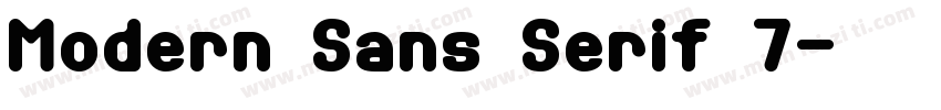 Modern Sans Serif 7字体转换
